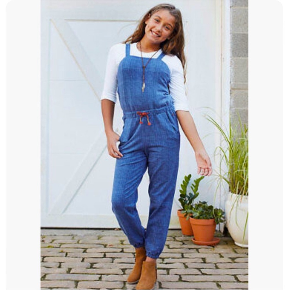 435 Matilda Jane with Joanna Gaines Radiant Smile Jumpsuit Overalls Sz 10
